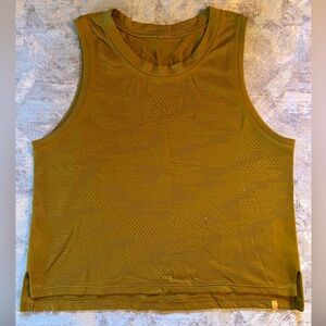Lululemon Dot Camo Gold Spice Train To Be Tank Size 8